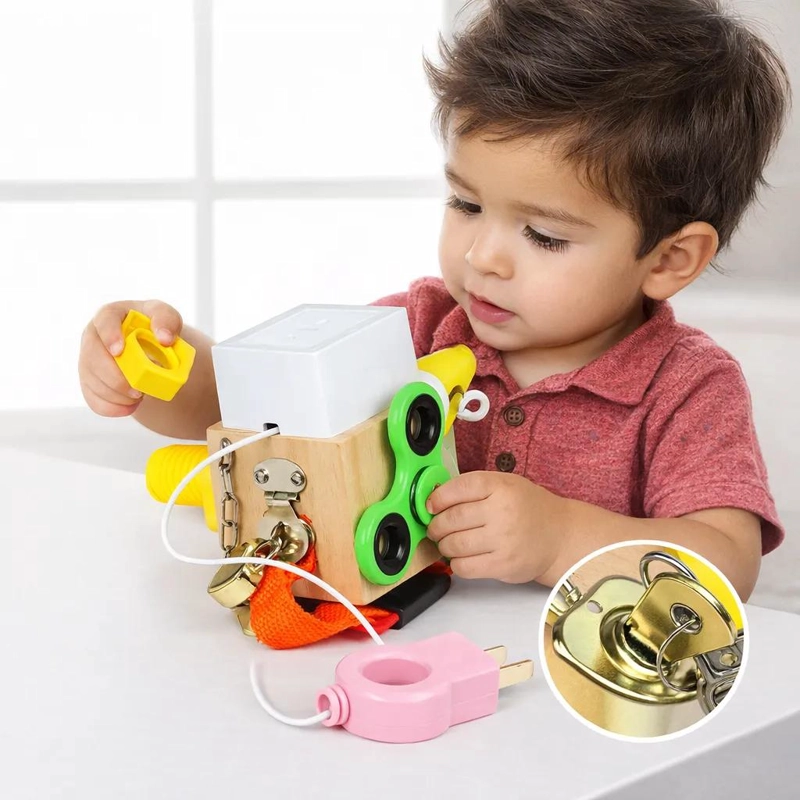 CUBO DIDACTICO SENSORIAL PARA APRENDIZAJE INFANTIL - 3