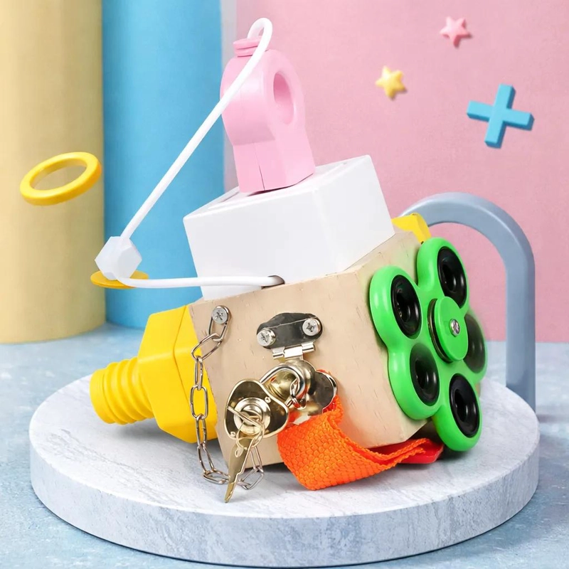 CUBO DIDACTICO SENSORIAL PARA APRENDIZAJE INFANTIL - 4
