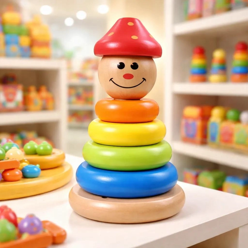 TORRE APILABLE DIDACTICA DE COLORES PARA NIÑOS - 9