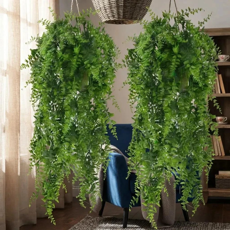 PACK DE 2 HELECHOS COLGANTES ARTIFICIALES PARA DECORACION - 10