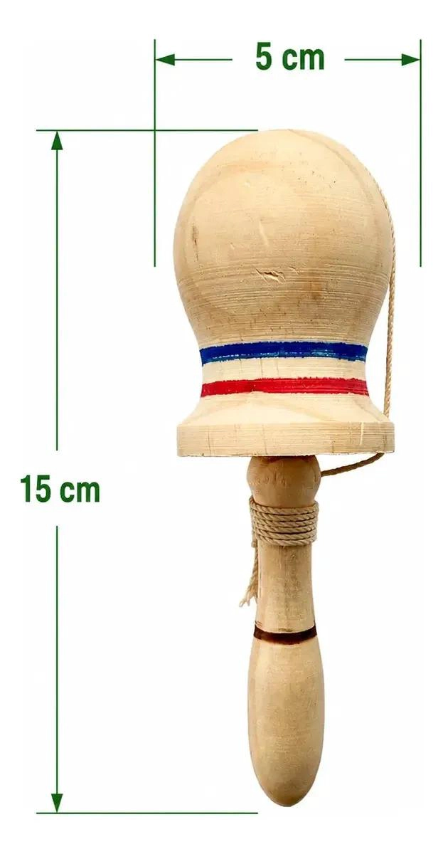 PACK DE 6 EMBOQUES DE MADERA TRICOLOR PARA CELEBRACIONES - 3