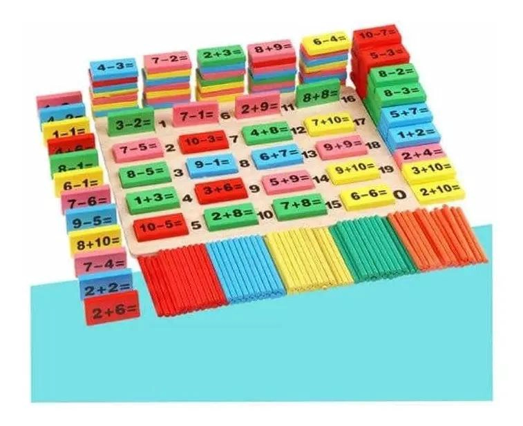 JUGUETE EDUCATIVO DE MADERA PARA APRENDER MATEMATICAS - 1