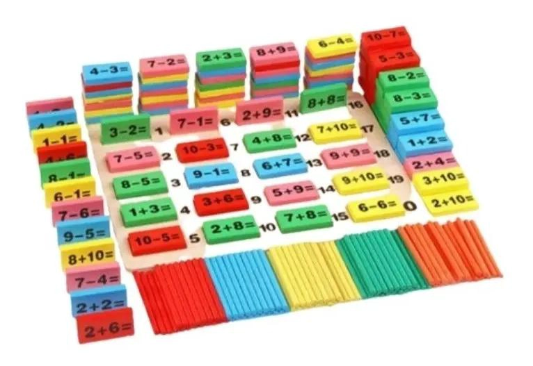 JUGUETE EDUCATIVO DE MADERA PARA APRENDER MATEMATICAS - 2