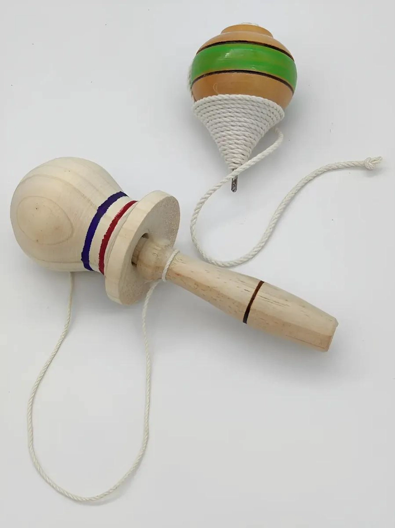 TROMPO Y EMBOQUE DE MADERA TRADICIONAL CRIOLLO PARA NIÑOS - 1