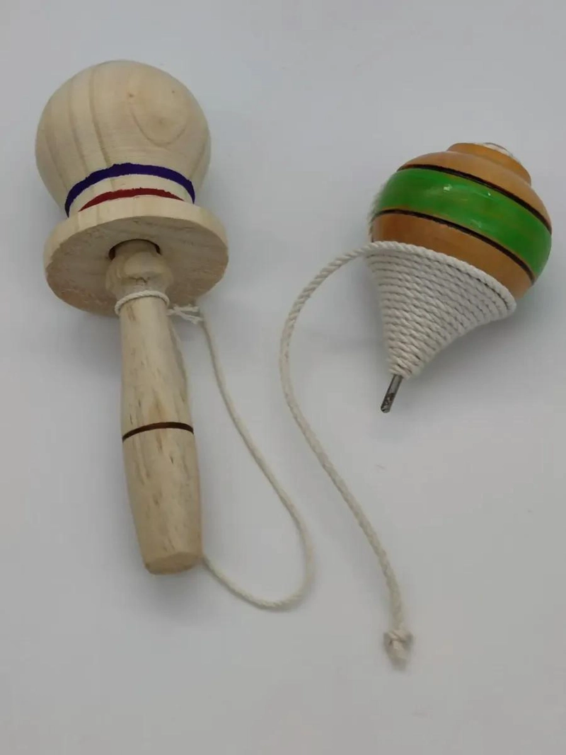 TROMPO Y EMBOQUE DE MADERA TRADICIONAL CRIOLLO PARA NIÑOS - 2