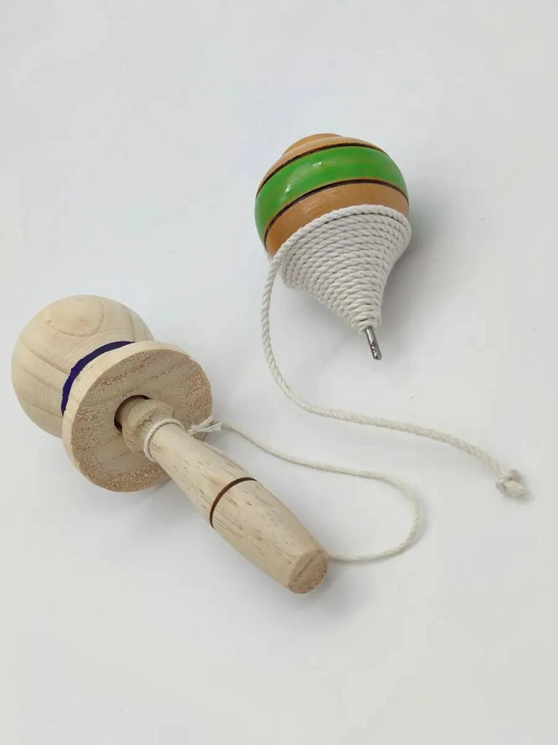 TROMPO Y EMBOQUE DE MADERA TRADICIONAL CRIOLLO PARA NIÑOS - 3