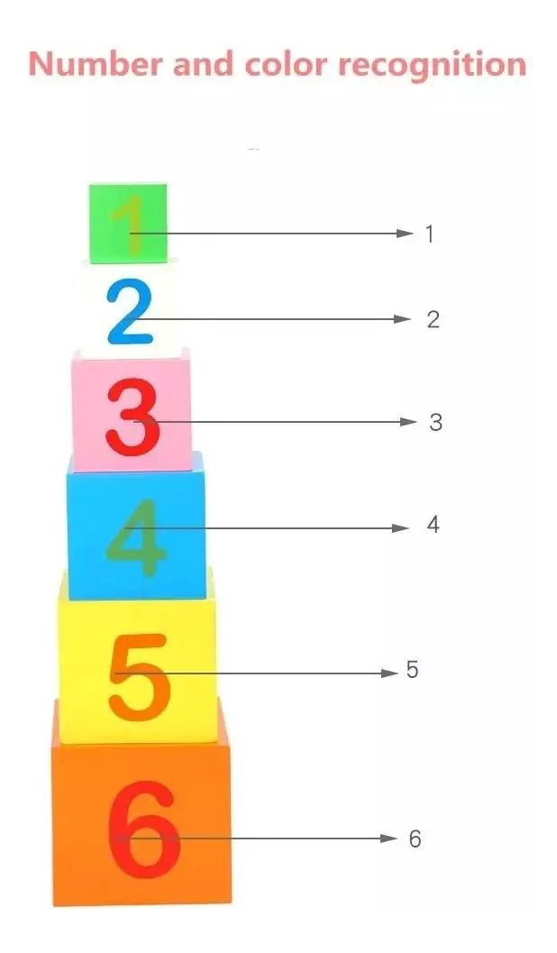JUGUETE DIDACTICO DE MADERA TORRE CUBO ENCAJE PARA NIÑOS - 10