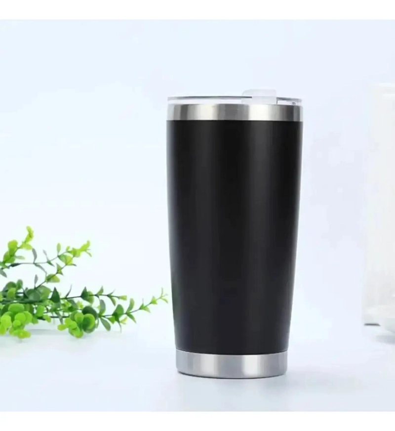 TERMO DE ACERO INOXIDABLE NEGRO 591 ML IDEAL PARA BEBIDAS - 3