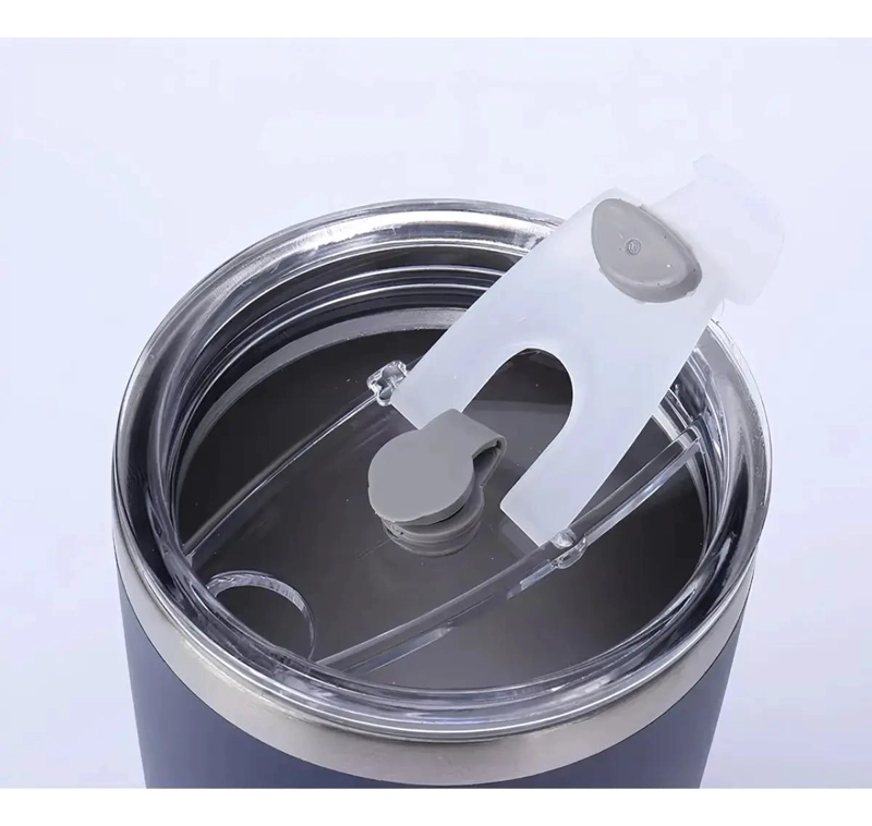 TERMO DE ACERO INOXIDABLE NEGRO 591 ML IDEAL PARA BEBIDAS - 4