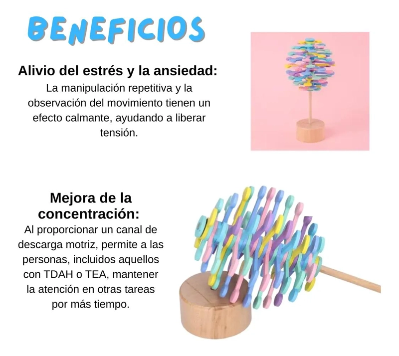 VARITA GIRATORIA ANTIESTRE S DE MADERA PARA RELAJACION - 5