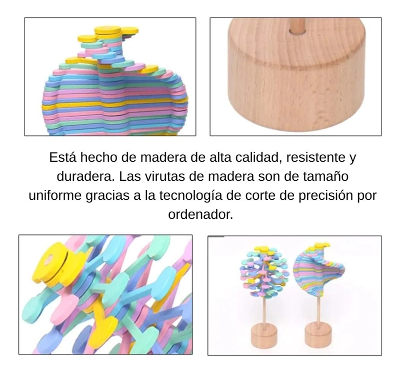 VARITA GIRATORIA ANTIESTRE S DE MADERA PARA RELAJACION - 7