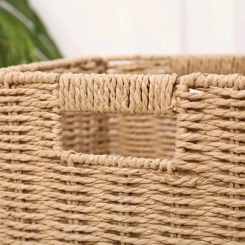 CESTA ORGANIZADOR DECORATIVA DE MIMBRE PLEGABLE PARA EL HOGAR - 2