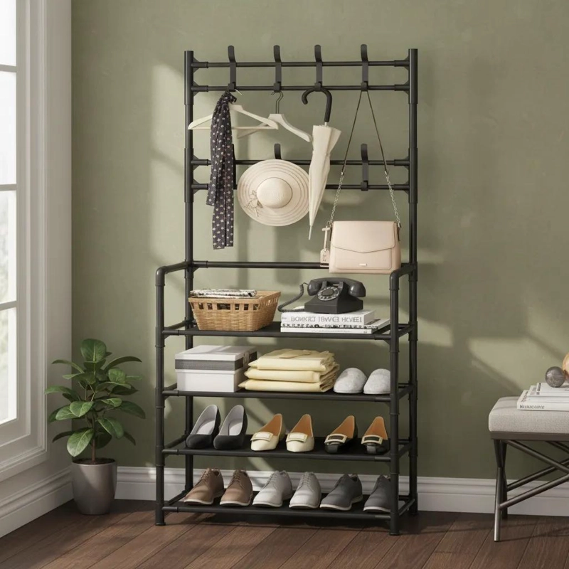 COLGADOR ORGANIZADOR DE 4 NIVELES PARA ROPA Y ZAPATOS - 1