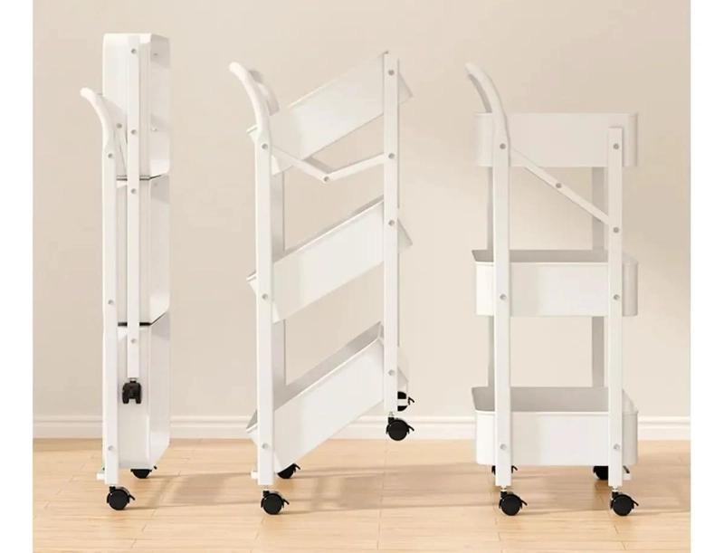 CARRITO ORGANIZADOR METALICO DE 3 NIVELES CON RUEDAS BLOQUEABLES - 3