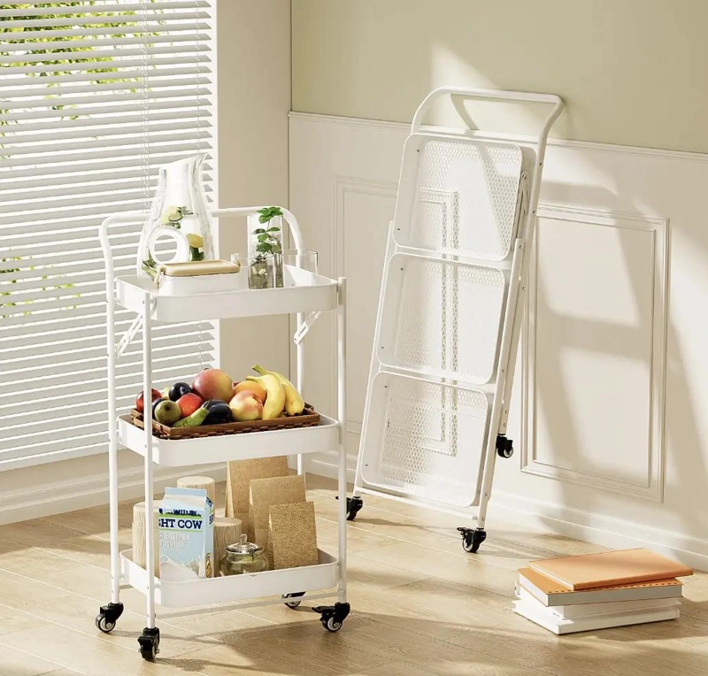 CARRITO ORGANIZADOR METALICO DE 3 NIVELES CON RUEDAS BLOQUEABLES - 5