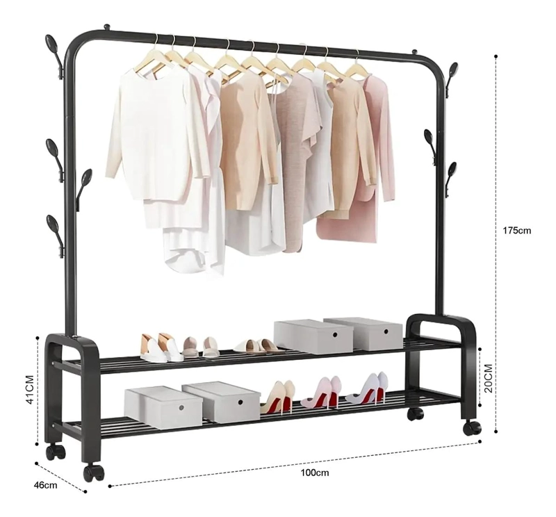 PERCHERO RACK ARMABLE ORGANIZADOR MULTIFUNCIONAL PARA ROPA - 2