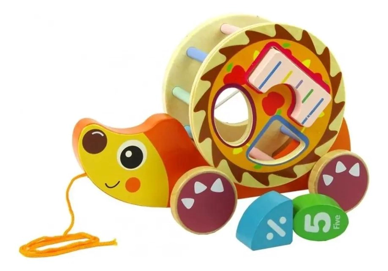 JUEGO DE ENCAJE MONTESSORI ERIZO DIDACTICO CON RUEDAS - 6