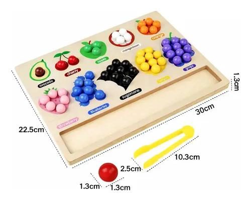 TABLERO EDUCATIVO DE CLASIFICACION DE COLORES Y FRUTAS - 6