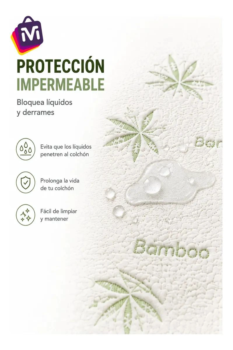 PROTECTOR DE COLCHON IMPERMEABLE Y SUAVE PARA HOGAR - 4