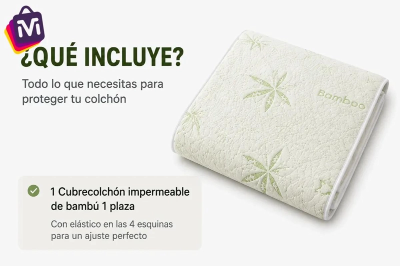 PROTECTOR DE COLCHON IMPERMEABLE Y SUAVE PARA HOGAR - 7