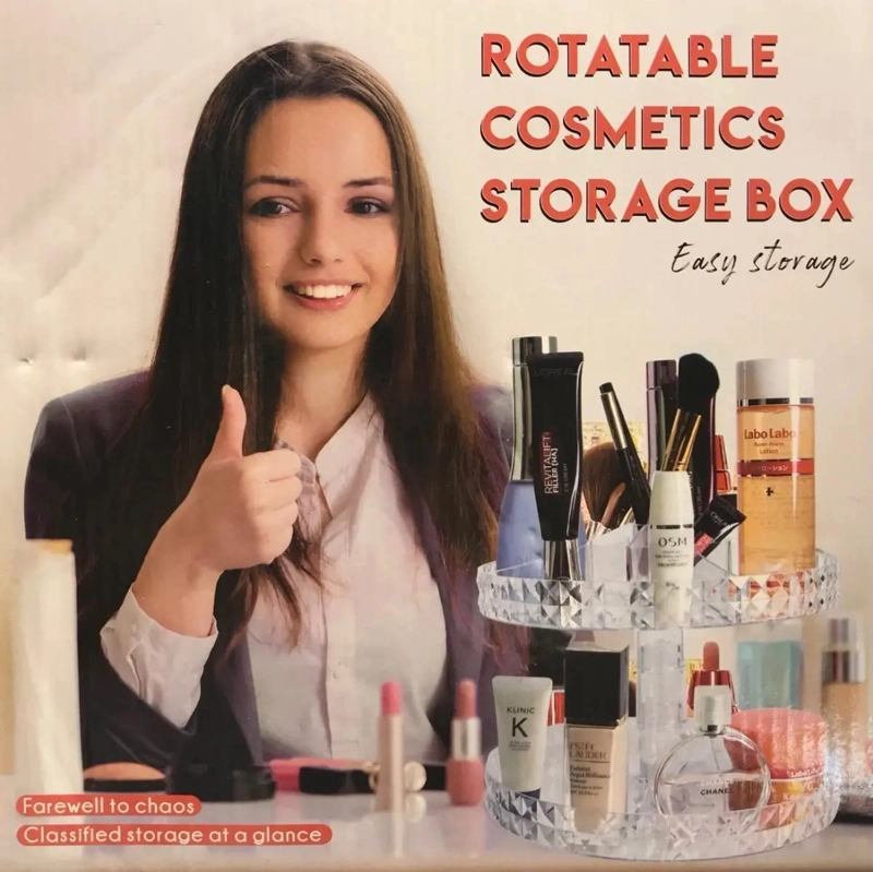 ORGANIZADOR GIRATORIO DE MAQUILLAJE 360 PARA COSME TICOS - 3