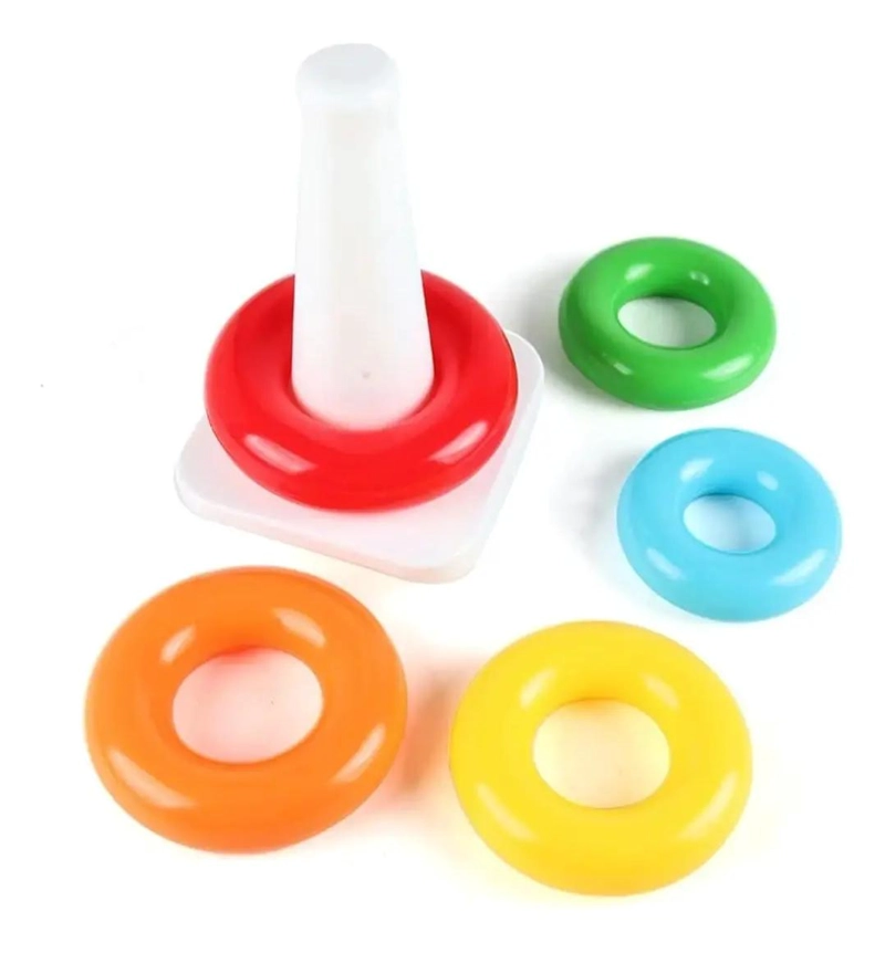 TORRE APILADORA DE ANILLOS MULTICOLOR PARA BEBE S - 3