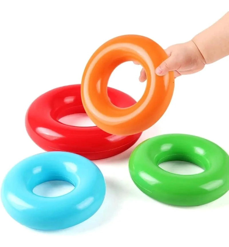 TORRE APILADORA DE ANILLOS MULTICOLOR PARA BEBE S - 4