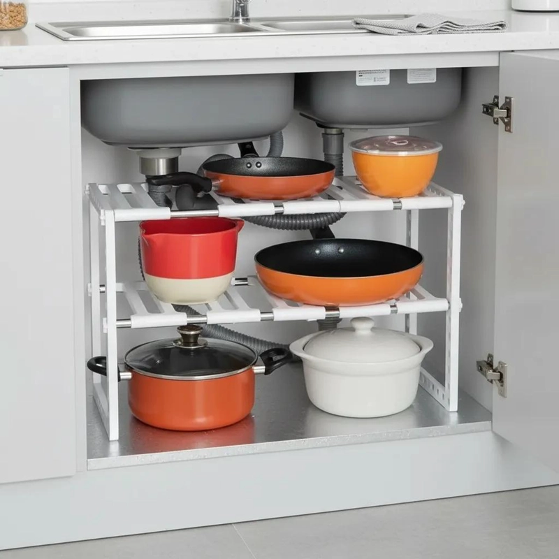 ORGANIZADOR MULTIFUNCIONAL AJUSTABLE PARA COCINA Y BAÑO - 8