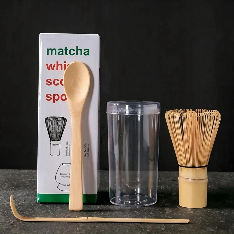 SET DE 3 UTENSILIOS DE BAMBU PARA PREPARACION DE TE  MATCHA - 2