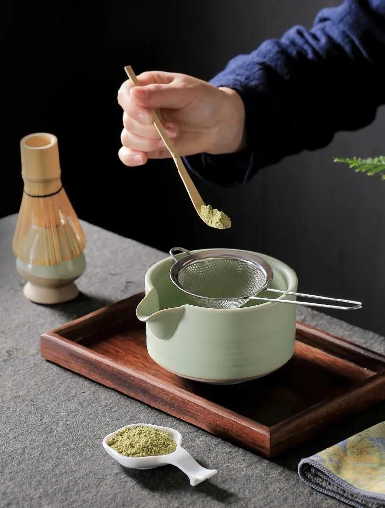 SET DE 3 UTENSILIOS DE BAMBU PARA PREPARACION DE TE  MATCHA - 3