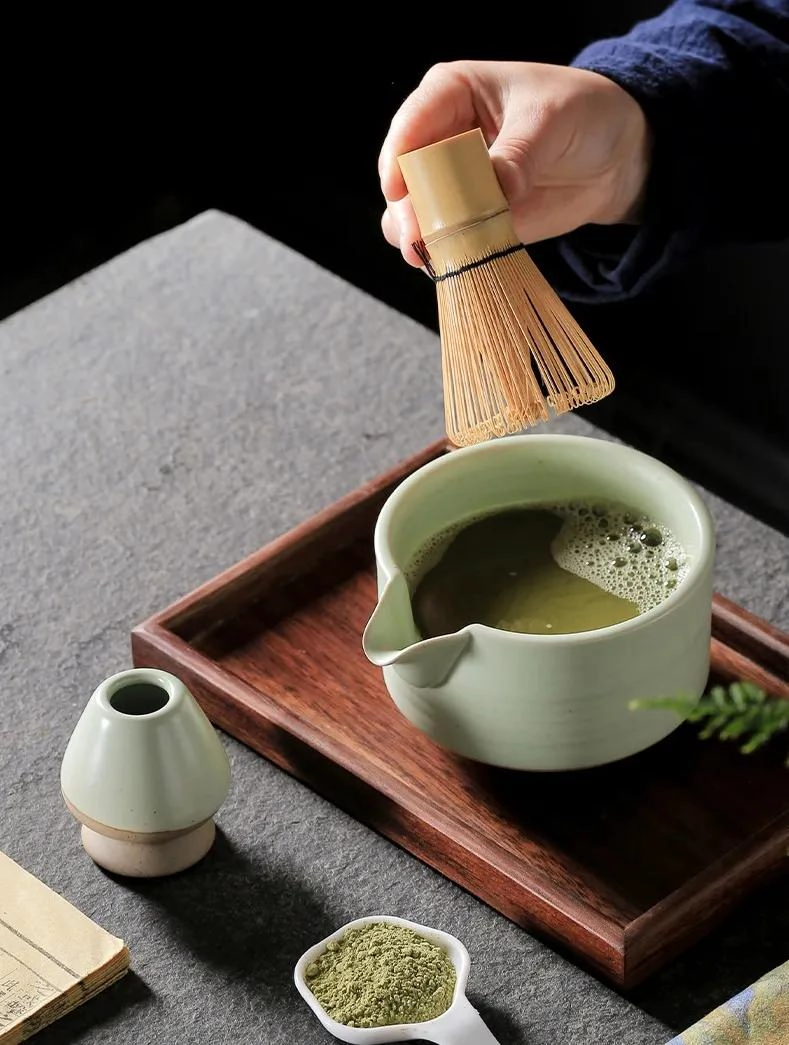 SET DE 3 UTENSILIOS DE BAMBU PARA PREPARACION DE TE  MATCHA - 4
