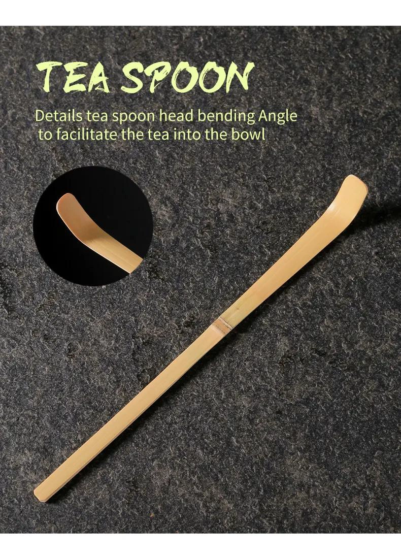 SET DE 3 UTENSILIOS DE BAMBU PARA PREPARACION DE TE  MATCHA - 5