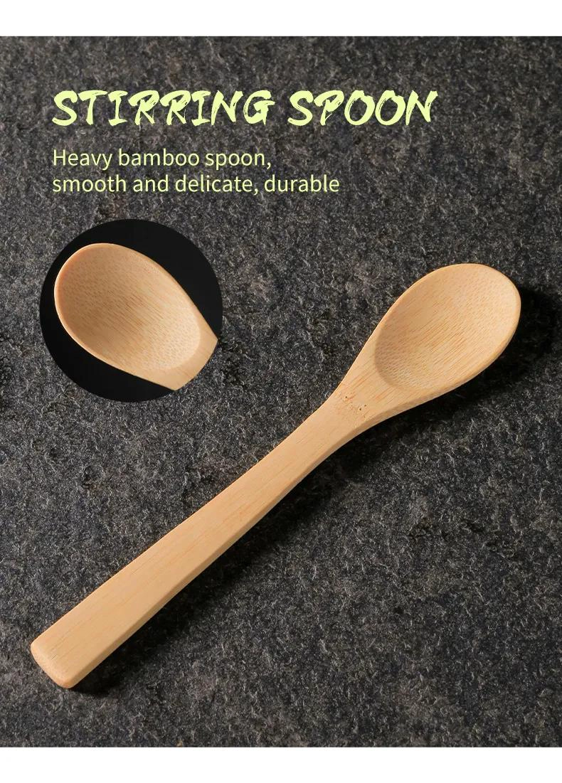 SET DE 3 UTENSILIOS DE BAMBU PARA PREPARACION DE TE  MATCHA - 6
