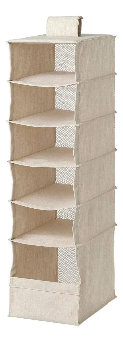 ORGANIZADOR COLGANTE DE ROPA CON 6 COMPARTIMENTOS PARA CLOSET - 1