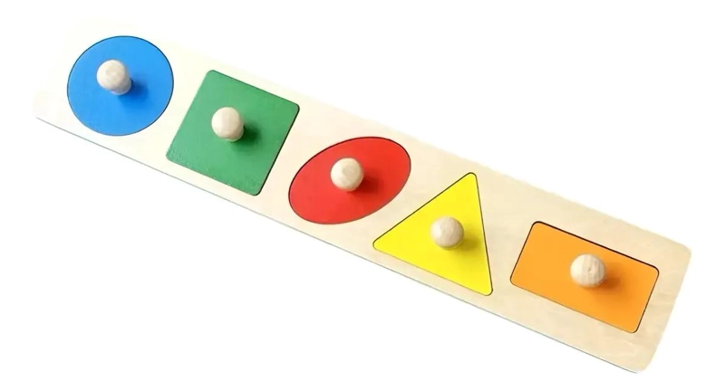 TABLERO DE ENCAJE MONTESSORI CON FIGURAS GEOME TRICAS PARA NIÑOS - 1