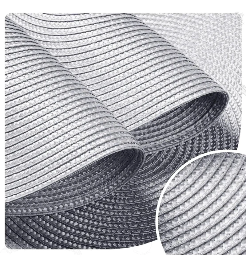 SET DE 6 INDIVIDUALES REDONDOS TRENZADOS DE 38 CM - 6