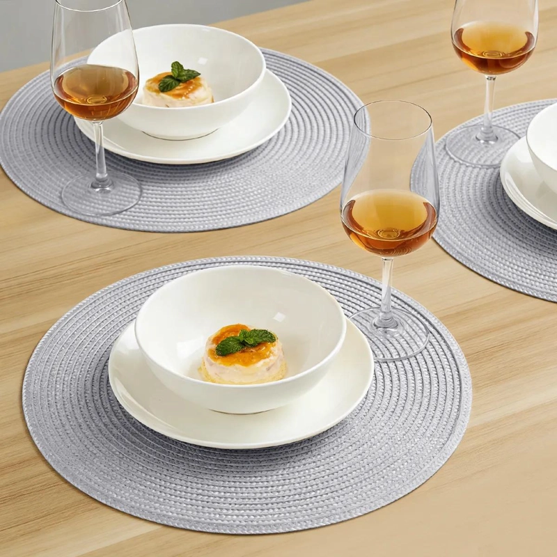 SET DE 6 INDIVIDUALES REDONDOS TRENZADOS DE 38 CM - 7