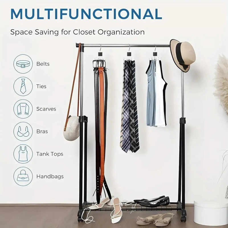 SET DE 2 GANCHOS DE MADERA PARA COLGAR ROPA Y PANTALONES - 5