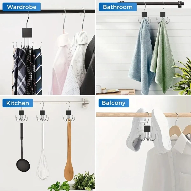 SET DE 2 GANCHOS DE MADERA PARA COLGAR ROPA Y PANTALONES - 6
