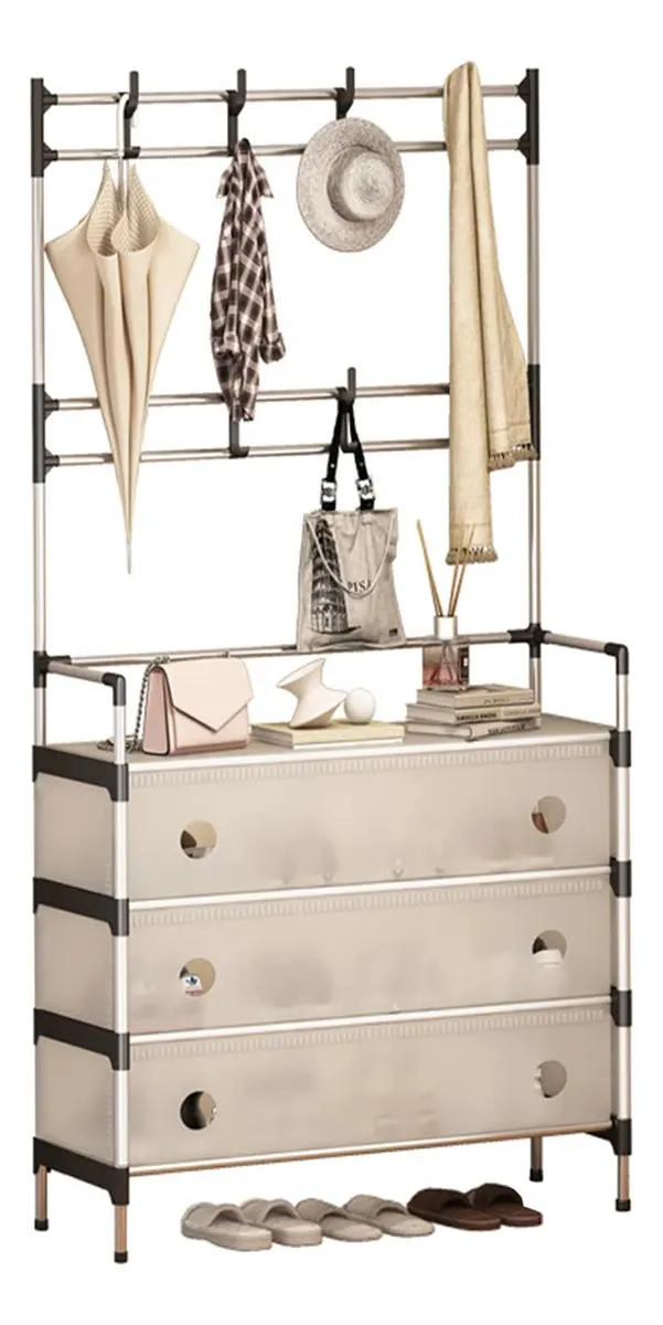 PERCHERO ORGANIZADOR COLGADOR DE 3 NIVELES PARA ROPA Y ZAPATOS - 9