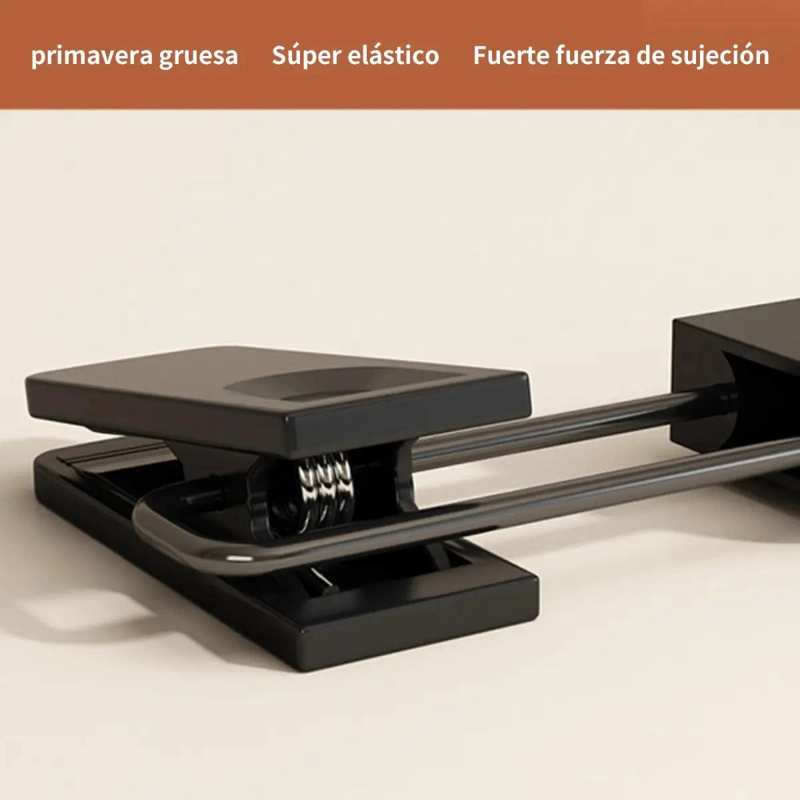 JUEGO DE 20 PERCHAS DE PLASTICO NEGRO PARA PANTALONES - 9