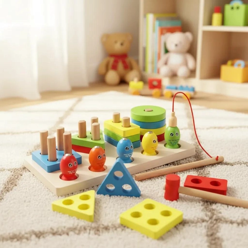 JUEGO DE ENCAJE DE PESCA MAGNE TICO PARA NIÑOS - 2