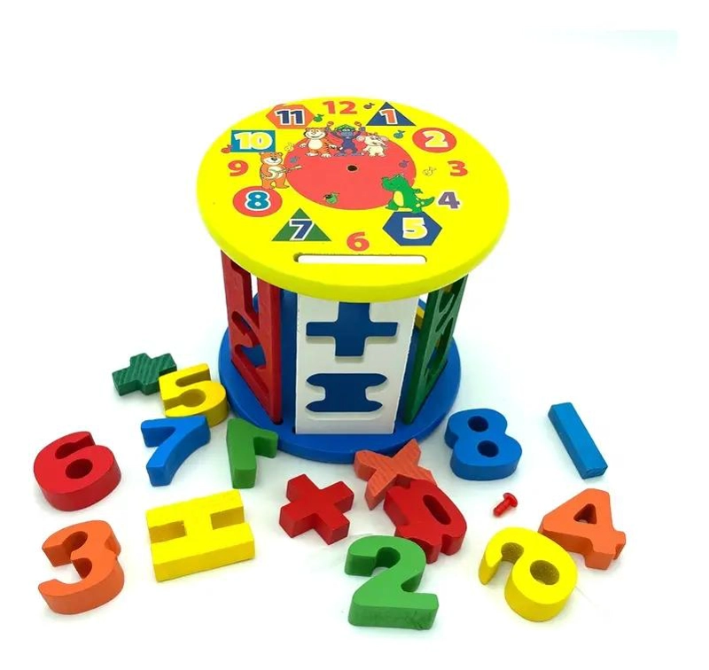 CILINDRO DE ENCAJE DE MADERA PARA NIÑOS MULTICOLOR - 1