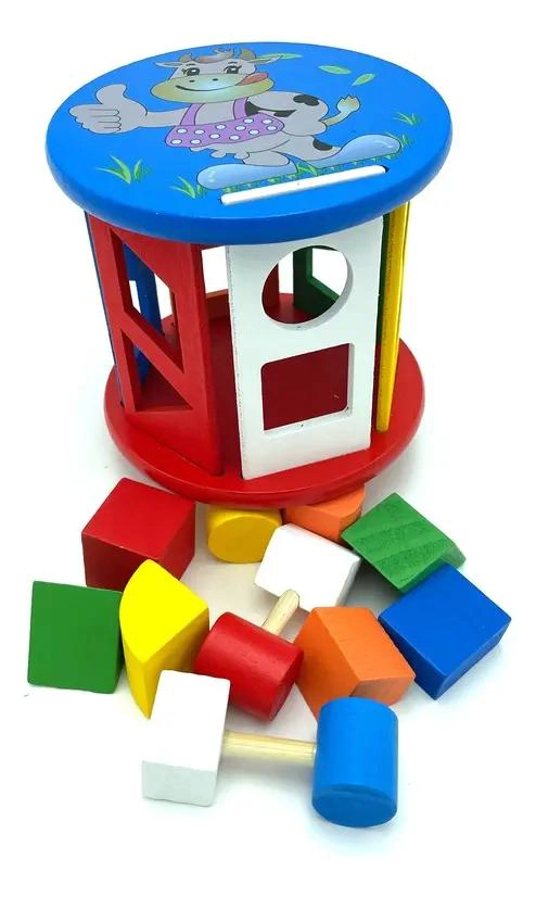 CILINDRO DE ENCAJE DE MADERA PARA NIÑOS MULTICOLOR - 2