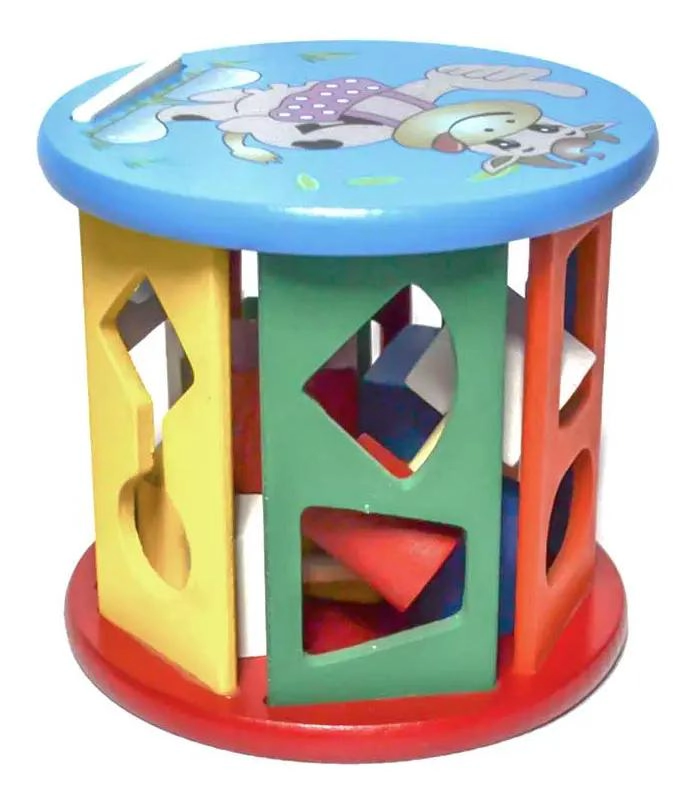 CILINDRO DE ENCAJE DE MADERA PARA NIÑOS MULTICOLOR - 5