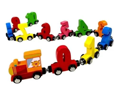 TREN DIDACTICO MAGNE TICO DE MADERA CON NUMEROS PARA NIÑOS - 2