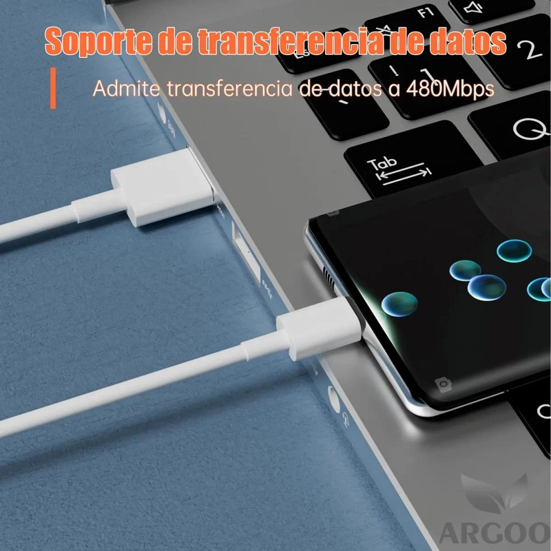 CABLE USB TIPO C 66W CARGA RAPIDA 2 METROS - 5