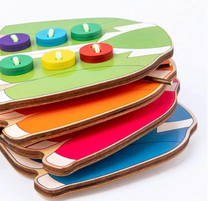 ENHEBRADOR DE MADERA DIDACTICO PARA NIÑOS - 5