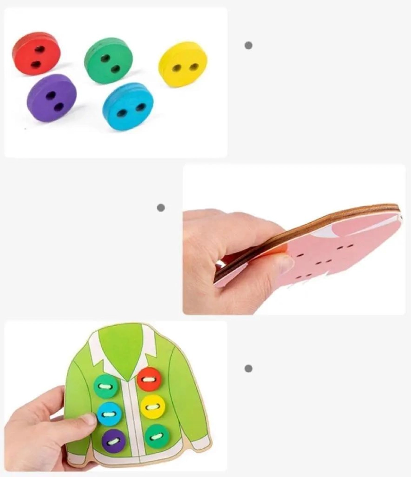 ENHEBRADOR DE MADERA DIDACTICO PARA NIÑOS - 6