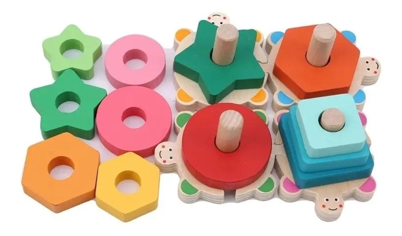 PACK DE 6 JUGUETES DIDACTICOS DE MADERA PARA NIÑOS - 10